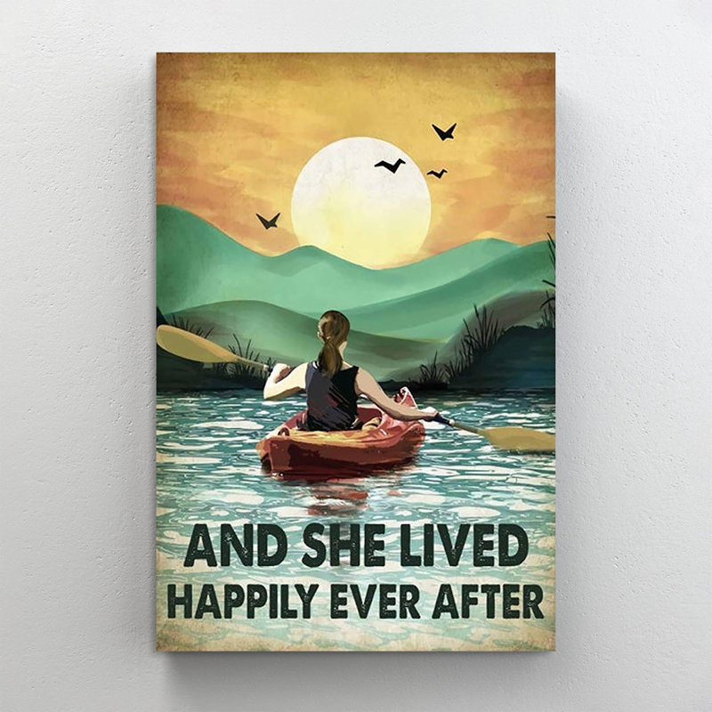 Impression sur toile tendue «Kayayak and she Lived Happily Ever After», H 20 po x l 16 po x P 1,25 po
