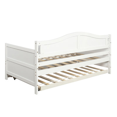Twin Wooden Daybed With Trundle Bed