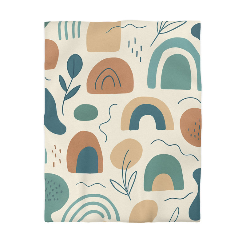  Duvet Covers No 1 Single Piece, White/Brown, Twin Duvet Cover
