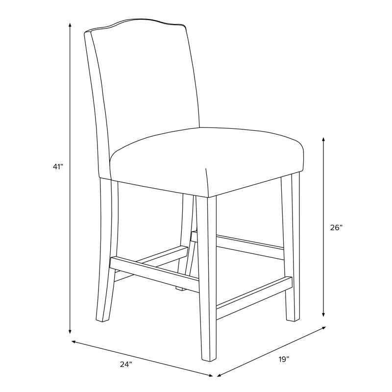 Tabouret de bar et de comptoir Delbreco, Tabouret de comptoir (siège d'une hauteur de 26 p, Tissu bleu à chaîne croisée