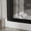 Porte de douche pliante en verre sans cadre 34 "x 72" avec base de douche en acrylique blanc, pliable en verre trempé transparent de 1/4 pouce