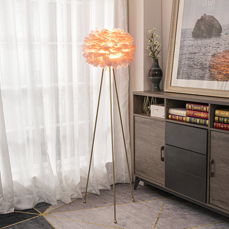Lampe trépied 60 "Etta Avenue ™, Rose