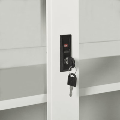 Sliding Door Cabinet 35.4" x 15.7" x 35.4" Steel by Inbox Zero