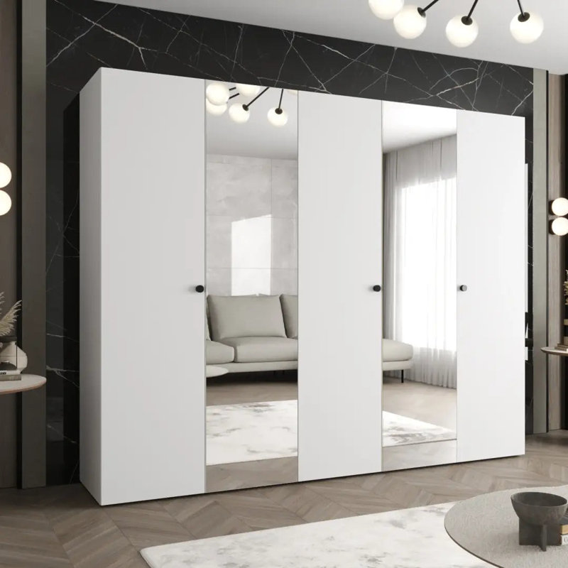 Manufactured Wood Wardrobe, White