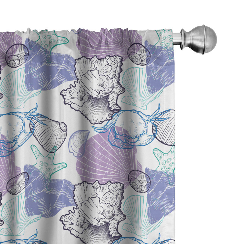 Semi-Sheer Rod Pocket Curtain Panels, 28" x 95"