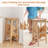 Gracie Oaks 3 Tier Step Stool 3 In 1 Folding Ladder Bench Storage Shelf Natural