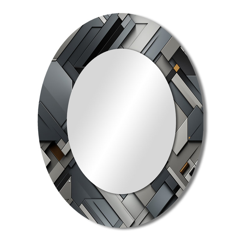 Miroir mural gris en béton gris Symmetry, H 43 po x l 33 po