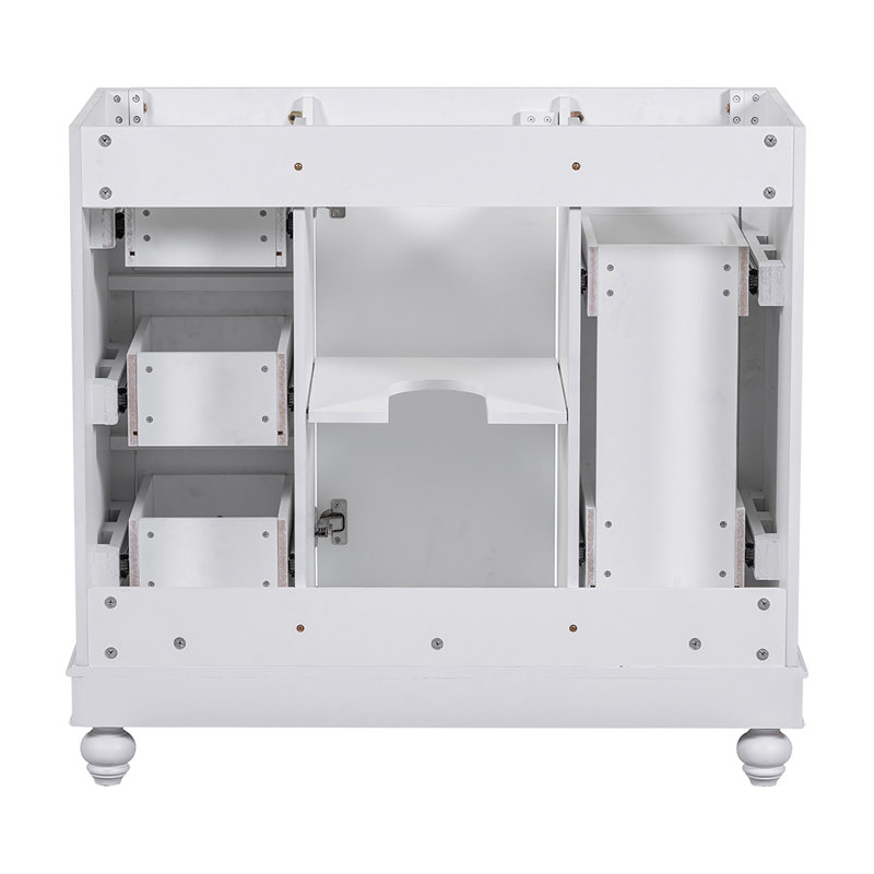 Levittown 35.3'' Single Bathroom Vanity Base Only, White