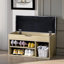 Shoe Storage Shoe Bench Oak With Seat Lift Top Chest Hallway Entryway Furniture