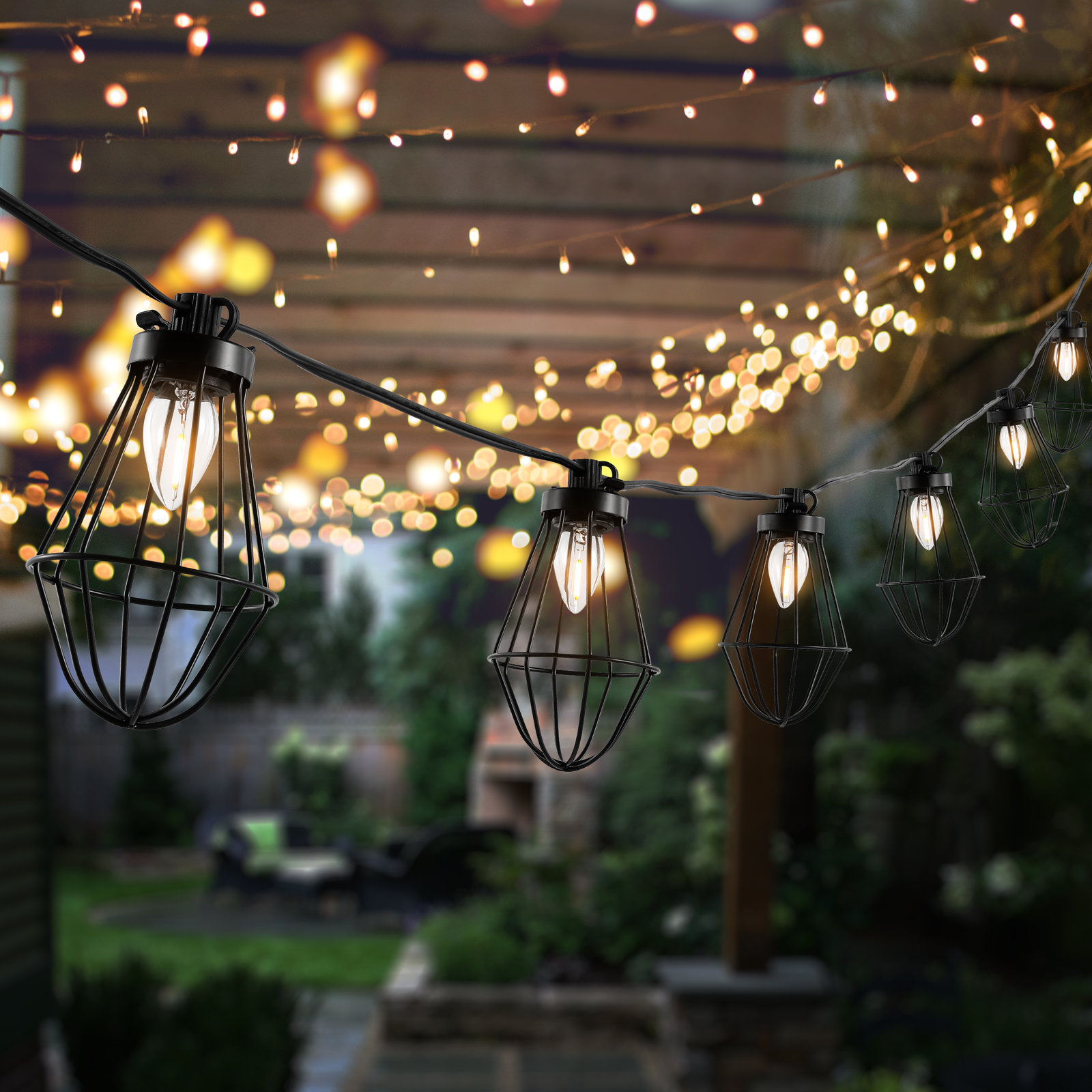 Baltimore Teardrop Caged String Lights
