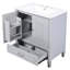 Meuble-lavabo de 30 po avec lavabo en céramique, charme rétro gris, porte silencieuse, armoire et tiroir à options de rangement abondantes, meuble-lavabo Allure Grace, grande tablette de porte réglable-1081031173-1081031177