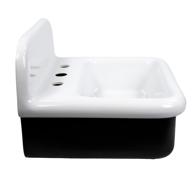 Victorian 19.5'' L Bathroom Sink, Black