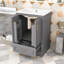 Compact Bathroom Vanity with Ceramic Sink, Drawer and Storage Cabinet-403093822