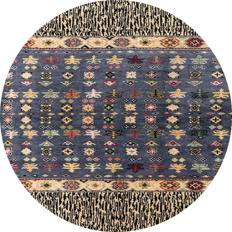 Abstract Indoor Rug, Round 5'