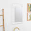Furness Metal Flat Wall Mirror with Hooks-759047548