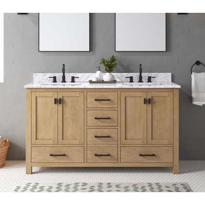 Modero 60" Double Bathroom Vanity with Top