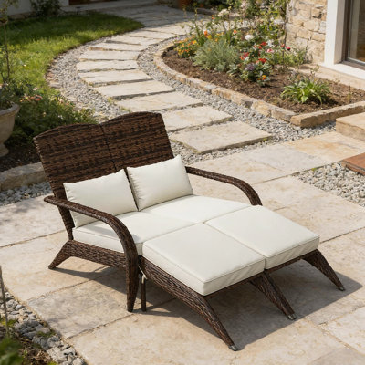 Outdoor Chaise Lounge With High-Back