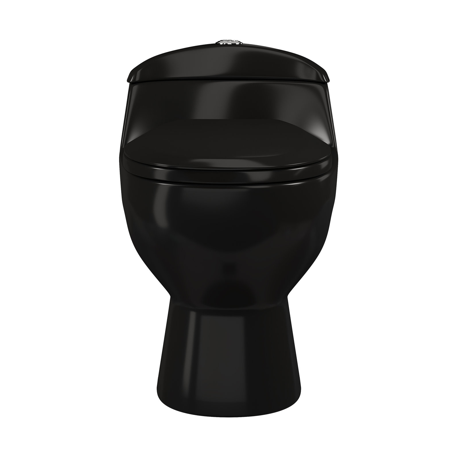 Château One-Piece Elongated Dual-Flush Toilet 1.1/1.6 gpf, Black