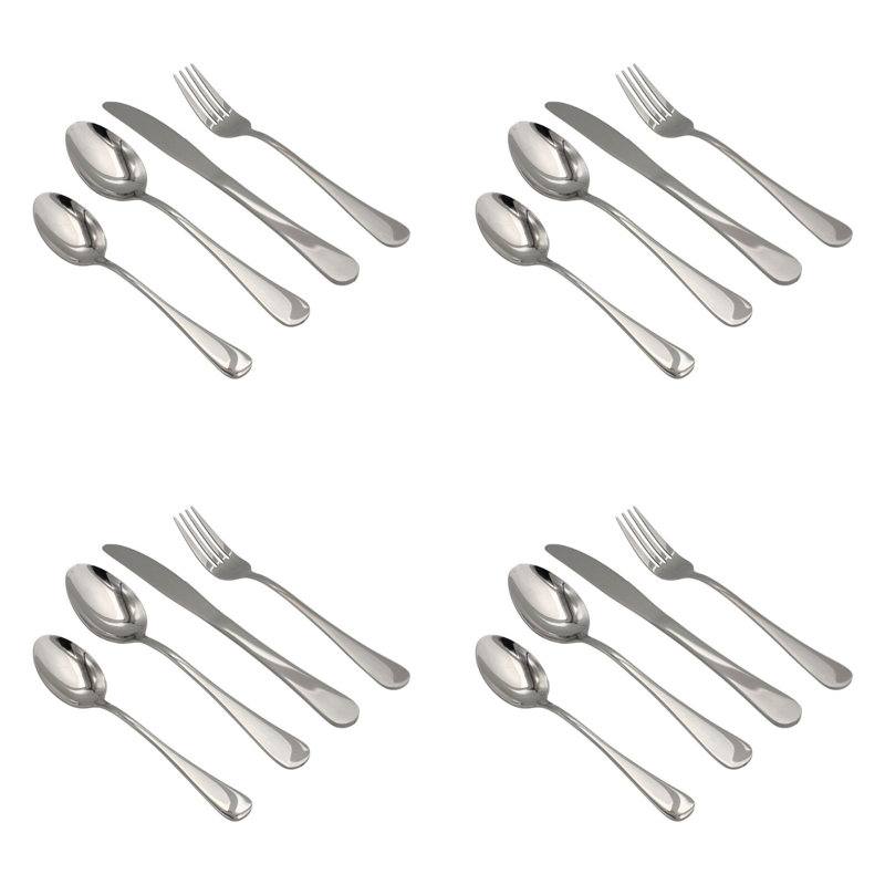 Ensemble de couverts 16 pièces Elyon Euro, Argent
