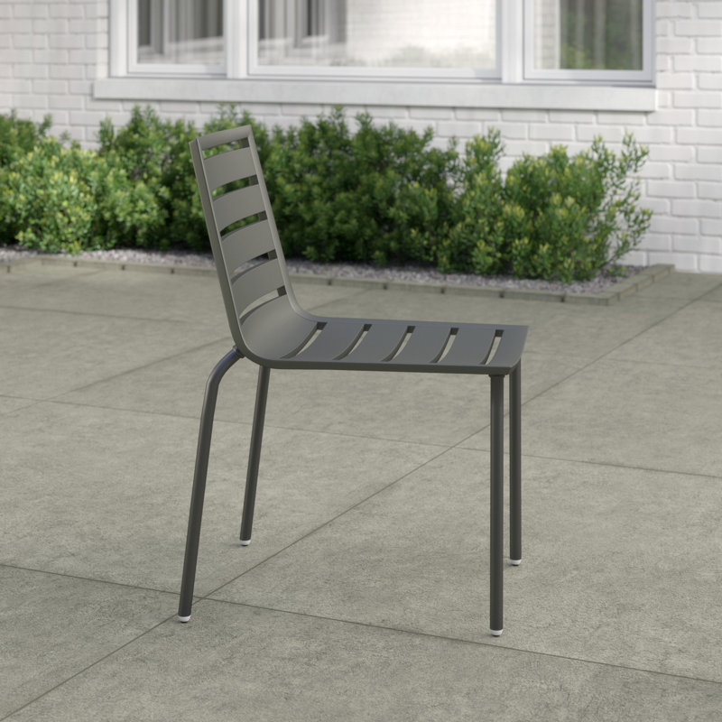 South Beach Premium All-Weather Wicker Outdoor Stacking Dining Side Chair