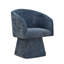 Fauteuil d'appoint pivotant, tissu chenille doux, assise à coussin profond-1583535231