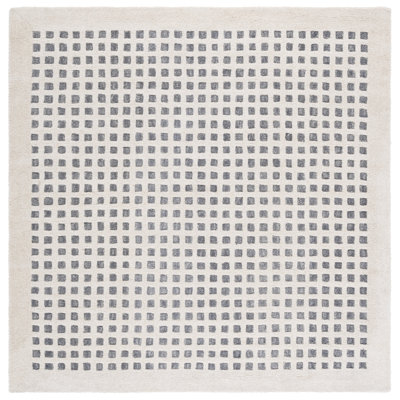 Hand-Tufted Wool Geometric Rug