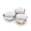 Deco Leaves - 3 Bowl Condiment Server