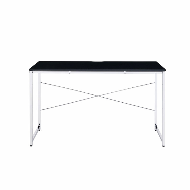 Writing Desk, Rectangular Desk With Metal Frame