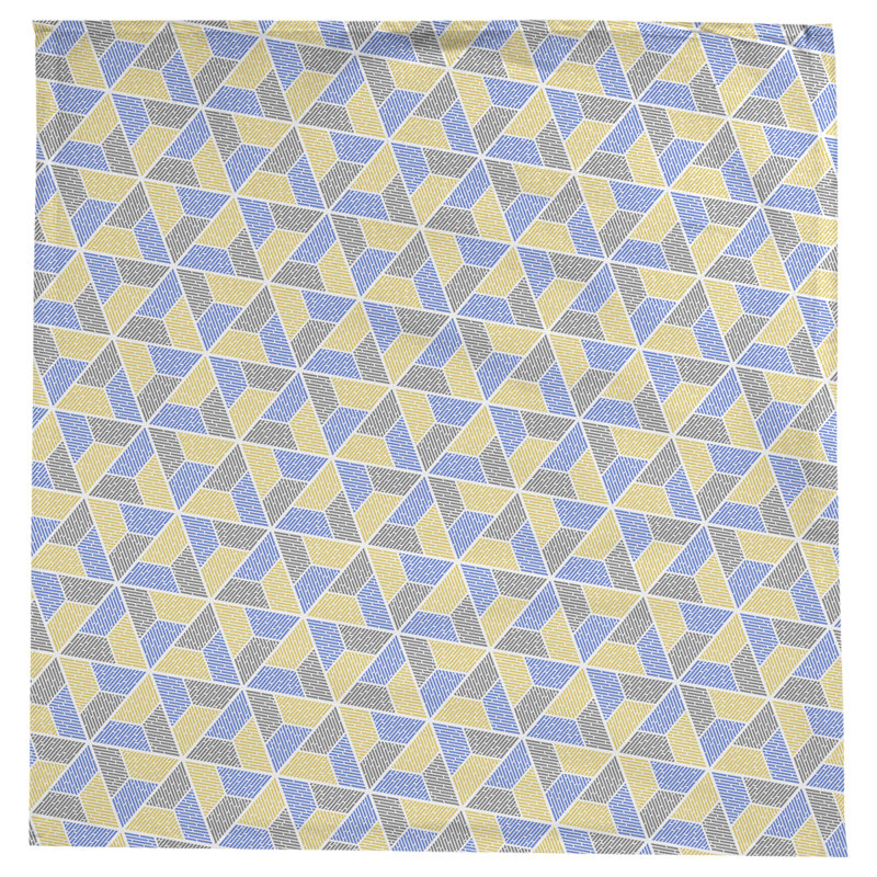 Nappe trapézoïdale Leffel, Bleu / jaune / gris