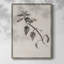 Reproduction florale vintage avec encadrement CECXLVI - bois massif