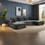 Modern Plush Corduroy Sectionals, Modular Design For Living Room