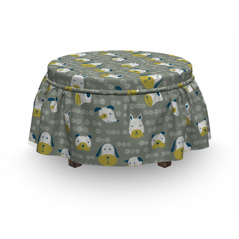 Housse pour repose-pieds doodle house animaux