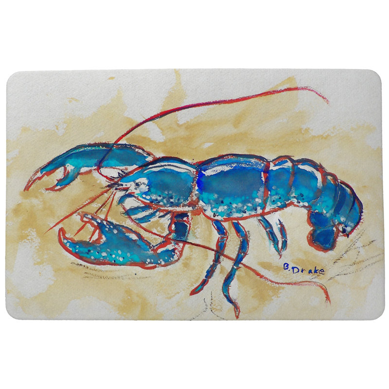 Tapis d'entrée / extérieur antidérapant Sena Lobster, Rectangle 1 pi 6 po x 2 pi 2 po