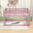 Twin Over Twin Wooden Floor Bunk Bed With Ladder And Guardrails-819969057