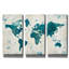 « Découvrez le monde bleu » par Melissa Averinos, triptyque mural, 91,4 cm x 61 cm-270789413