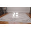 Tapis beige rectangulaire en polyester tissé à la machine Vasudeva-88507540