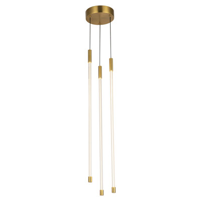 Motif 3 - Light Brushed Gold LED Cluster Pendant