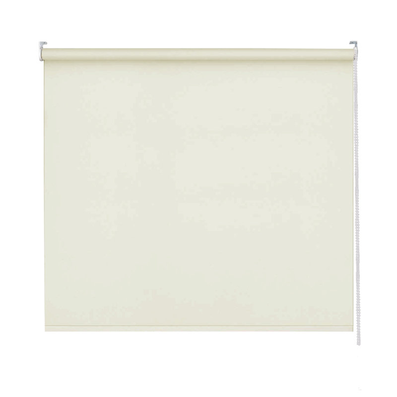 Thermal Blackout Roller Blind - Trimmable Cut to Size - Heavy Duty Metal Tube, 165 cm L x 90 cm W, Cream