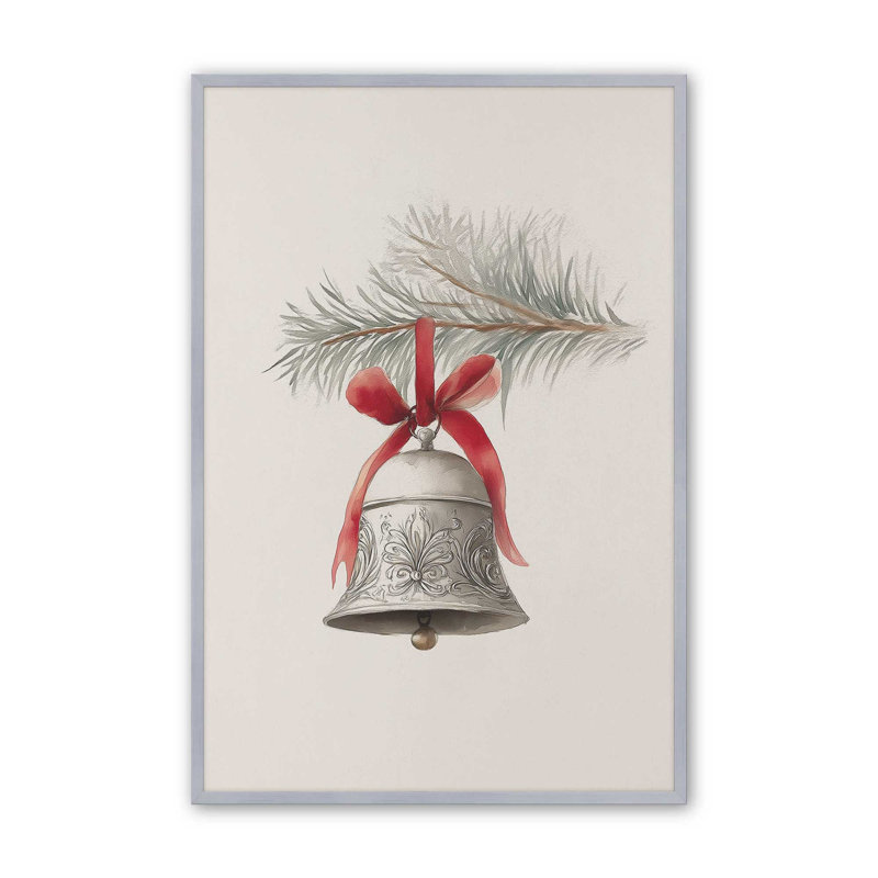 «Silver Bell Noel», reproduction d'art, 12 po x 16 po, Chrome poli