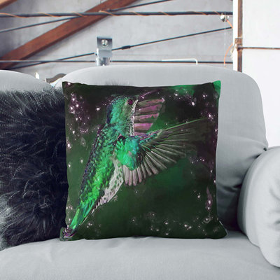 Crowned Hummingbird Cushion with Filling