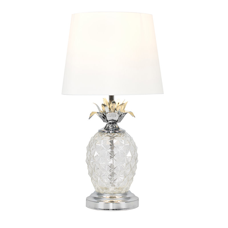 Dempster Glass Table Lamp, Black, Yes