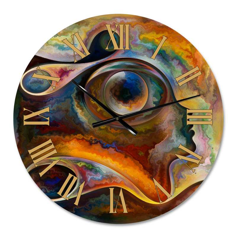 Inner Reality, peinture de paysage d'horloge murale moderne, Moyen