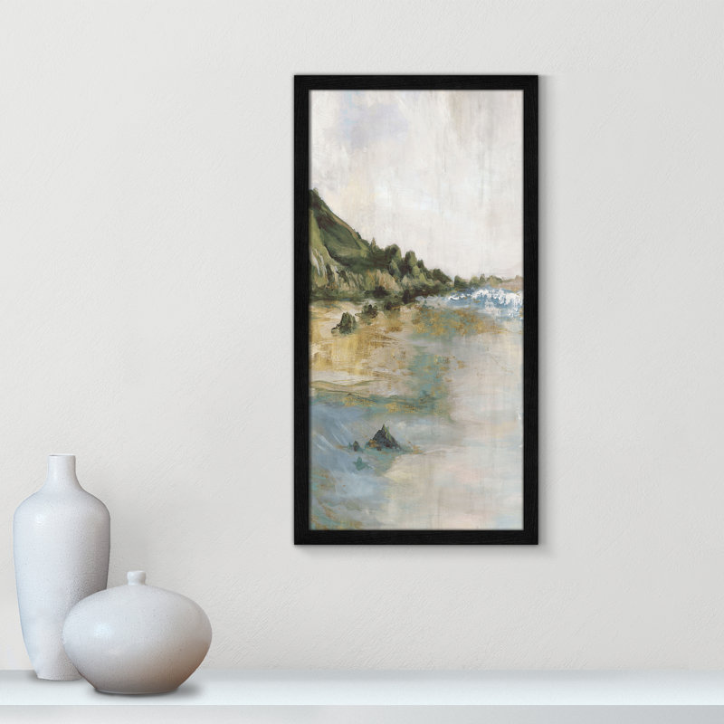 Tide’s Edge Print by Casa Fine Arts, Black, 25" H x 13"W x 0.75" D, Framed Print without Mat