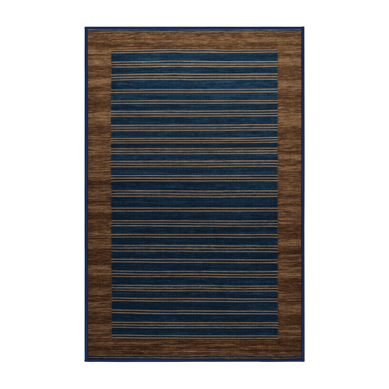 Tapis gris à rayures horizontales lavable à la machine, Rectangulaire 8 pi x 12 pi