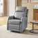 McGuffey Faux Leather Swivel Rocker Recliner with Metal Base