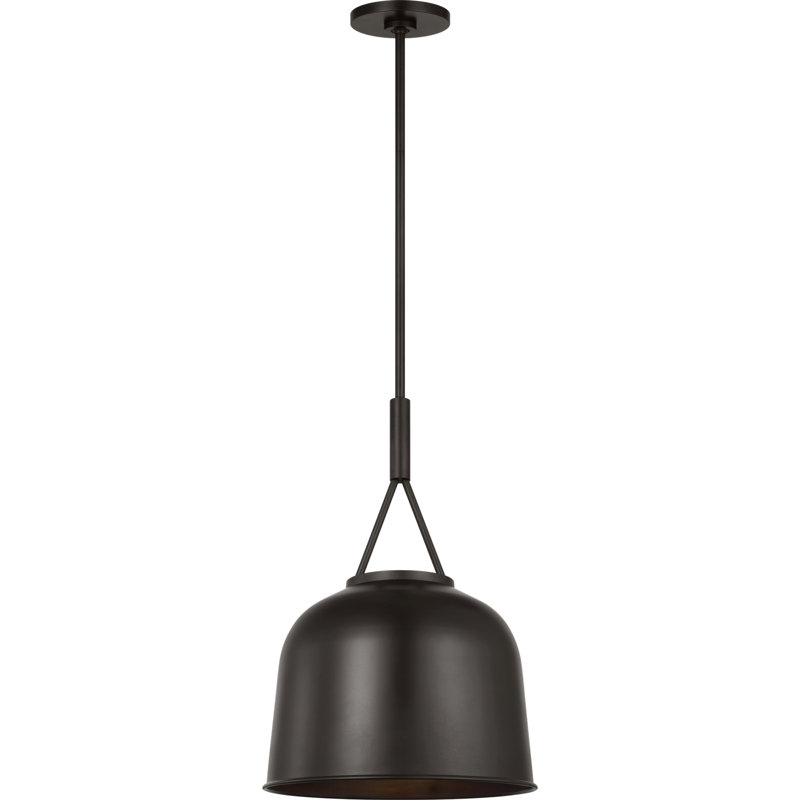 Richard June Transitional Liora Pendant Light, 12, Aged Iron, Aged Iron