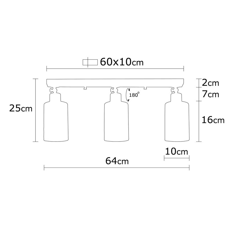 Luminaire suspendu pour îlot de cuisine 3 lumières Nabl