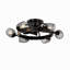 Ventilateur de plafond industriel 25,8 po avec télécommande, ventilateur de plafond 5 pales en ABS de petite taille pour salon, salle à manger, chambre à coucher, salle familiale, noir mat, 6 pièces E26 (n'inclut pas les ampoules)