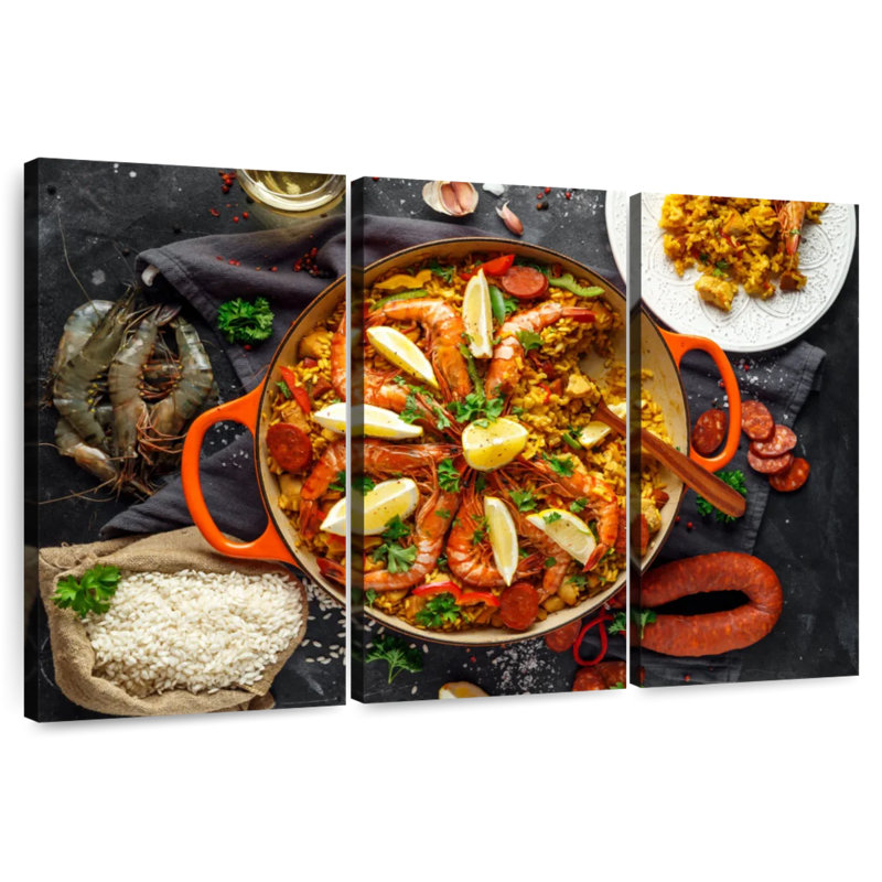Paella aux fruits de mer Yarlin, H 48 po x l 74 po