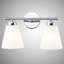 Éclairage pour salle de bain 2 lumières en verre transparent doré-25978350-25978351